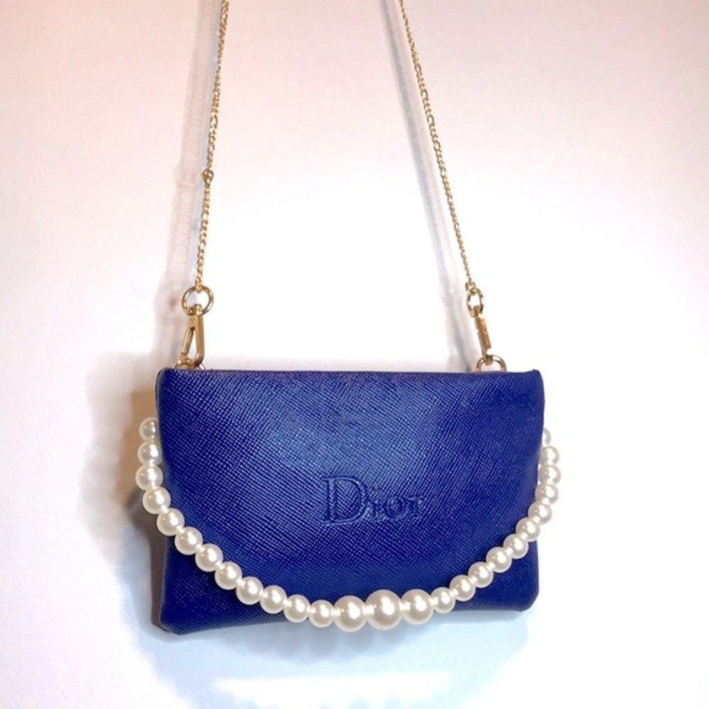 Authentic Dior Royal Blue Reworked Mini Bag, Crossbody, Fanny Pack, Bumbag